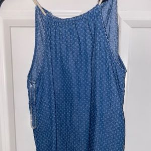 Haltered blue Jean colored tank